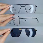 عینک فریم فلزی دوپل مستطیلی کاوردار      ۰۱۰۱۰۲۴۶۸