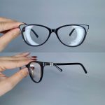 عینک فریم کائوچویی گربه ای مشکی    010102509