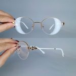 عینک نیم فریم فلزی گرد     010102510