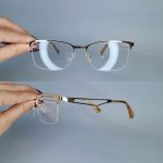 عینک نیم فریم فلزی زاویه دار      010102513