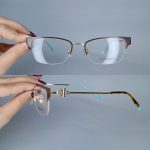 عینک نیم فریم فلزی مستطیلی       010102524