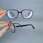 عینک فریم کائوچویی زاویه دار مربع     010102569