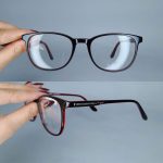 عینک فریم کائوچویی زاویه دار مربع    010102604