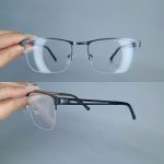 عینک نیم فریم فلزی مستطیلی       010102683