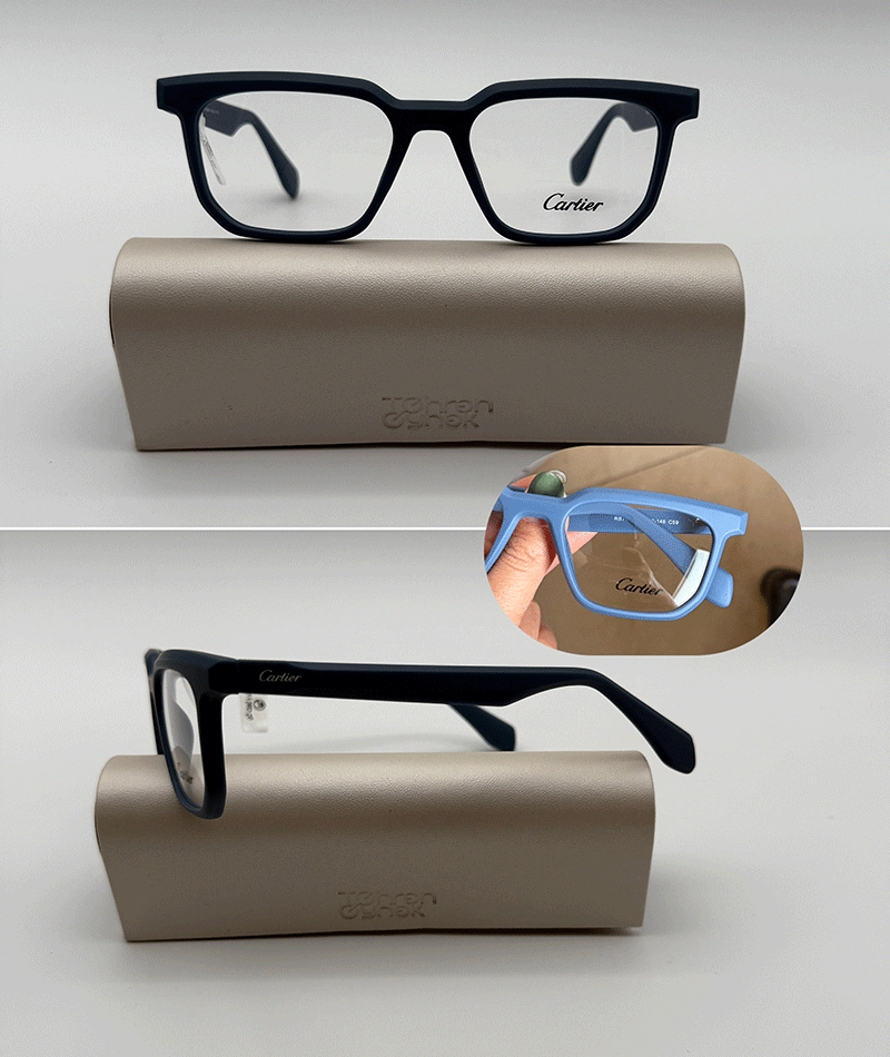 عینک فریم کائوچویی زاویه دار مات 010102600