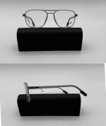 عینک فریم کائوچویی دوپل زاویه دار مات  010544