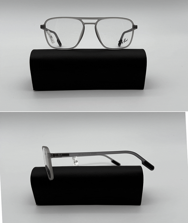 عینک فریم کائوچویی دوپل زاویه دار مات  010544