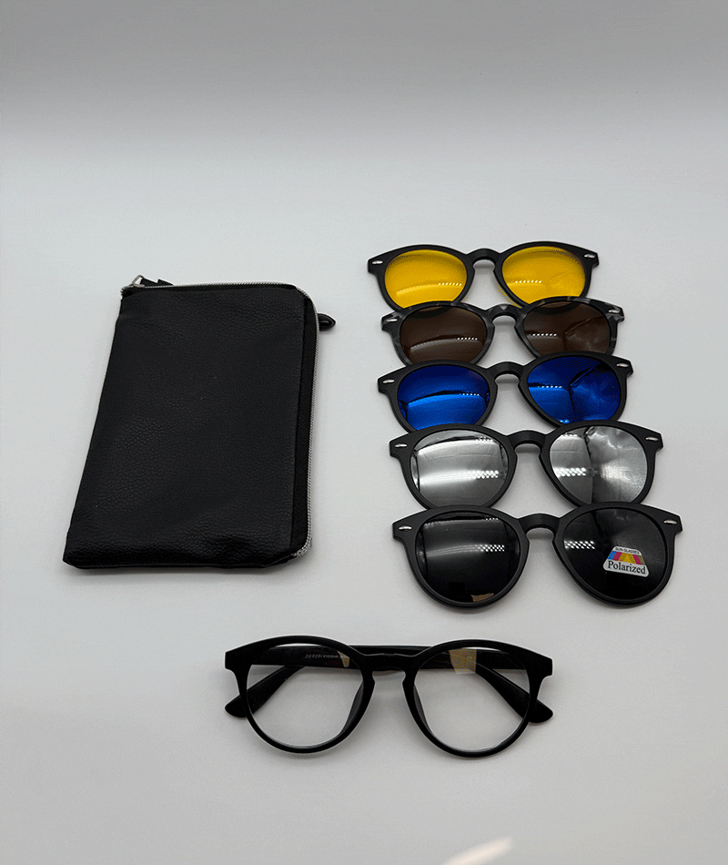 عینک چندکاوره مغناطیسی با کاورهای رنگی وفریم سبک TR90