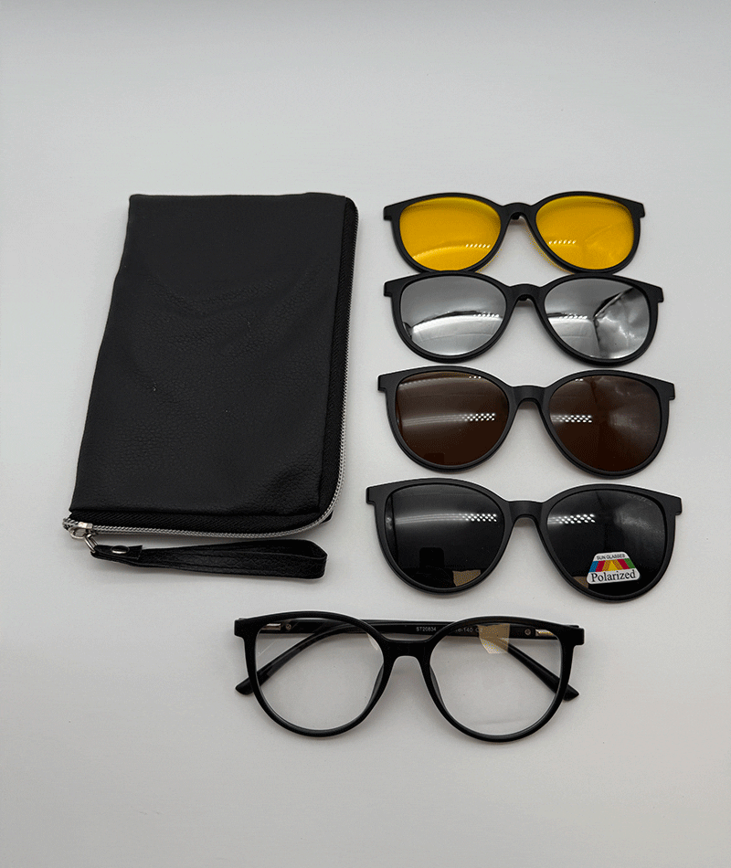 عینک چندکاوره مغناطیسی با کاورهای رنگی وفریم سبک TR90