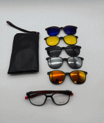 عینک چندکاوره مغناطیسی با کاورهای رنگی و فریم سبک TR9-