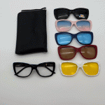 عینک چندکاوره مغناطیسی با کاورهای رنگی و فریم سبک TR90