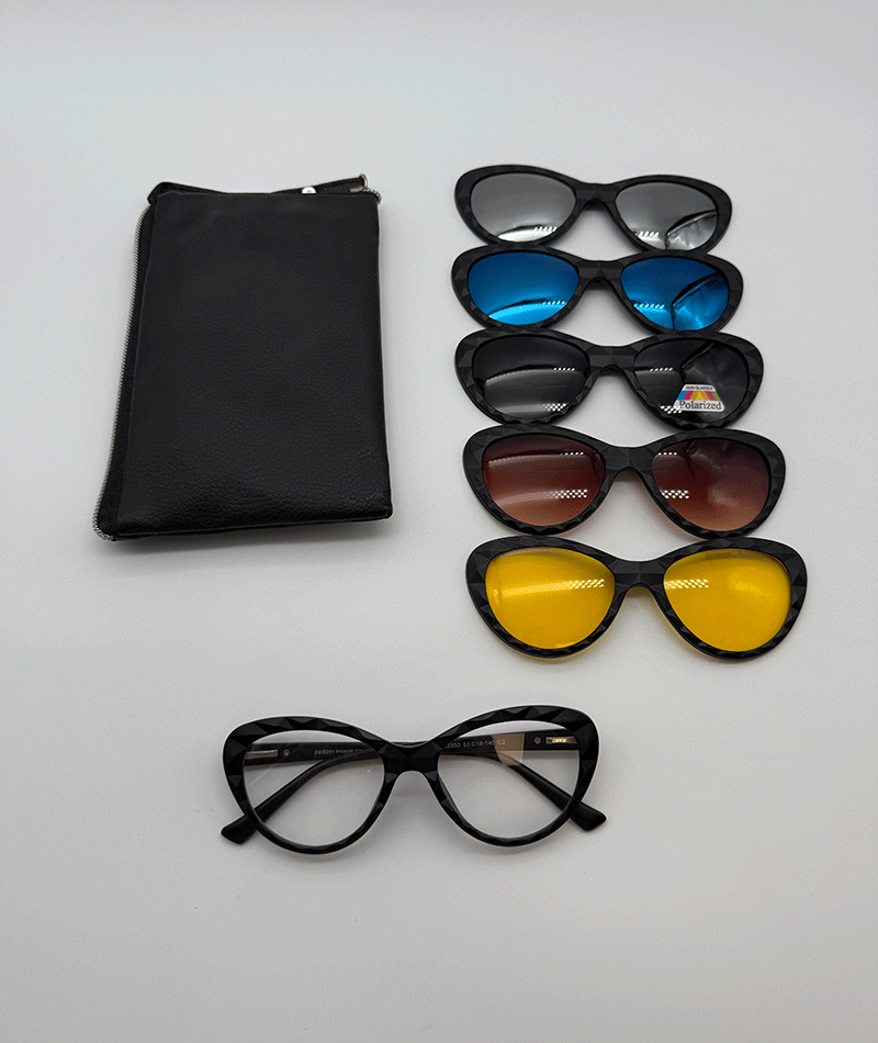 عیک چندکاوره مغناطیسی با کاورهای رنگی و فریم سبک TR90