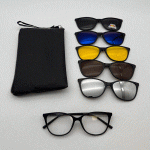 عینک چندکاوره مغناطیسی با کاورهای رنگی و فریم سبک TR90