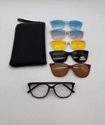 عینک فریم کائوچویی گربه ای چندکاوره مغناطیسی TR90 کد 010102775 - Image 5