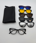 عینک چندکاوره مغناطیسی با کاورهای رنگی و فریم سبک TR90