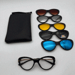 عینک چندکاوره مغناطیسی با کاورهای رنگی و فریم سبک TR90