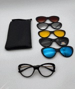 عینک چندکاوره مغناطیسی با کاورهای رنگی و فریم سبک TR90