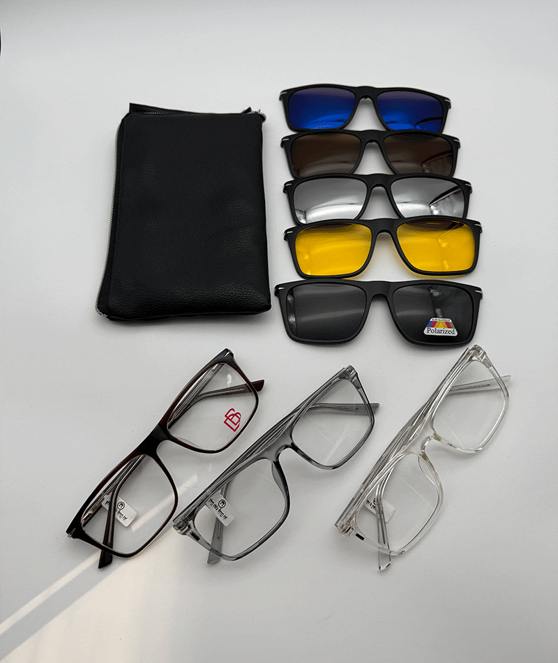 عینک چندکاوره مغناطیسی با کاورهای رنگی