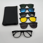 عینک چندکاوره مغناطیسی با کاورهای رنگی و فریم سبک TR90