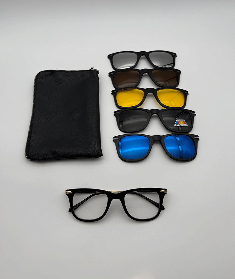 IMG_20251117_122331_488 عینک چندکاوره مغناطیسی با کاورهای رنگی و فریم سبک TR90