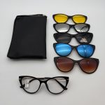 عینک چندکاوره مغناطیسی با کاورهای رنگی و فریم سبک TR90