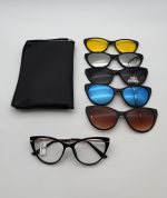 عینک چندکاوره مغناطیسی با کاورهای رنگی و فریم سبک TR90