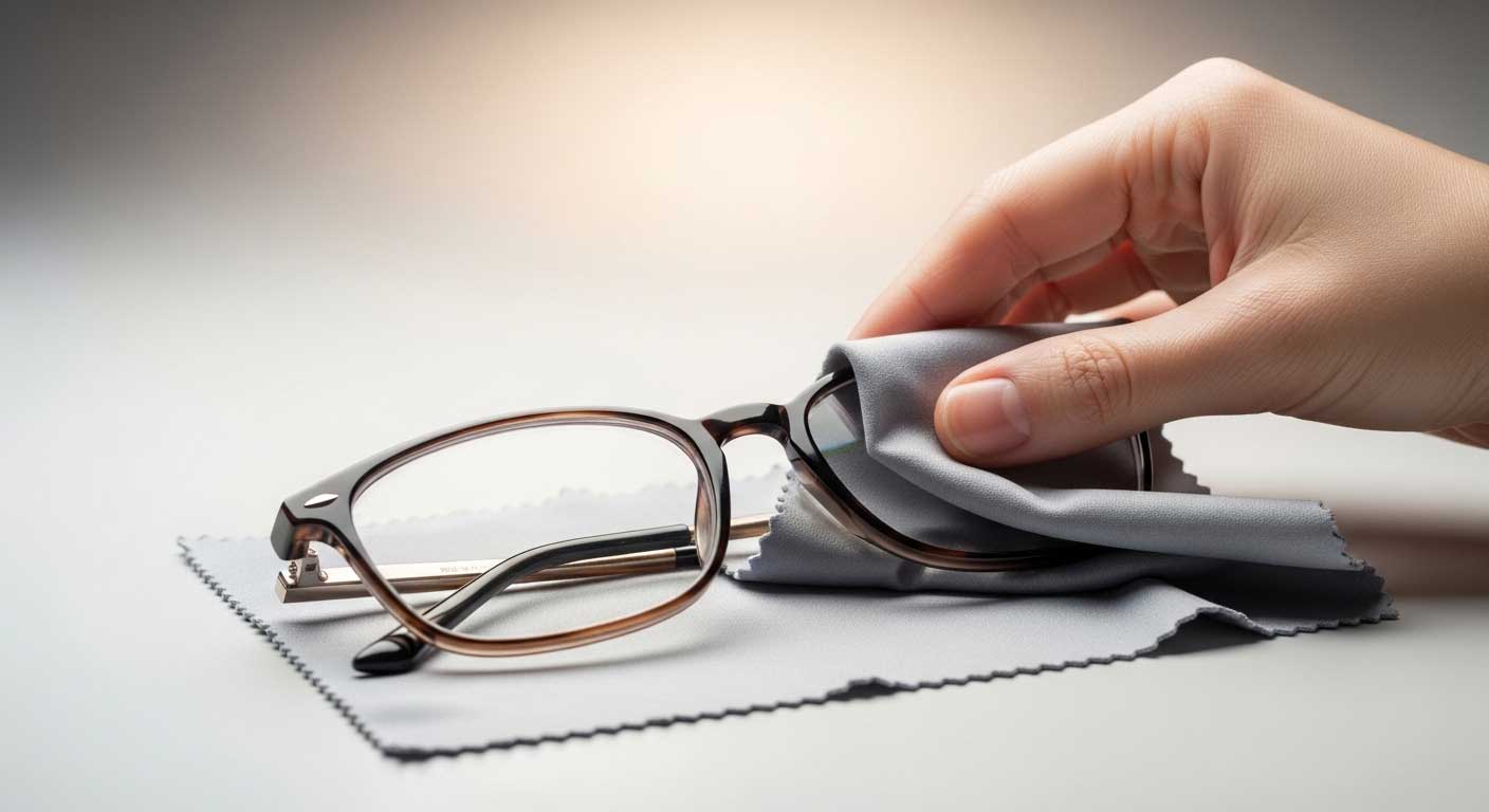 خط و خش شیشه عینک